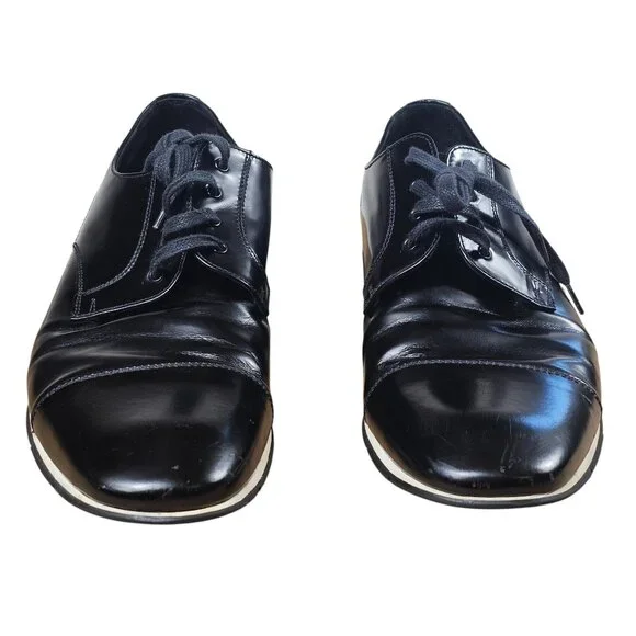 Prada | Shoes | Prada Sport Black Leather Cap Toe Oxfords  display picture 1